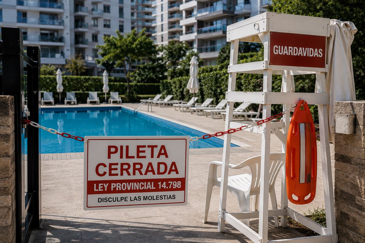 Guardavidas obligatorios en piletas de consorcios: una ley reaviva el debate por las expensas